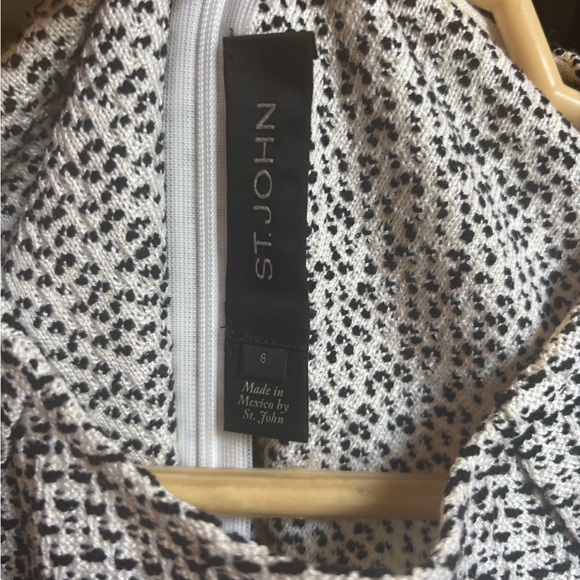 St. John Black and White Tweed Dress Suit - Picture 4 of 6